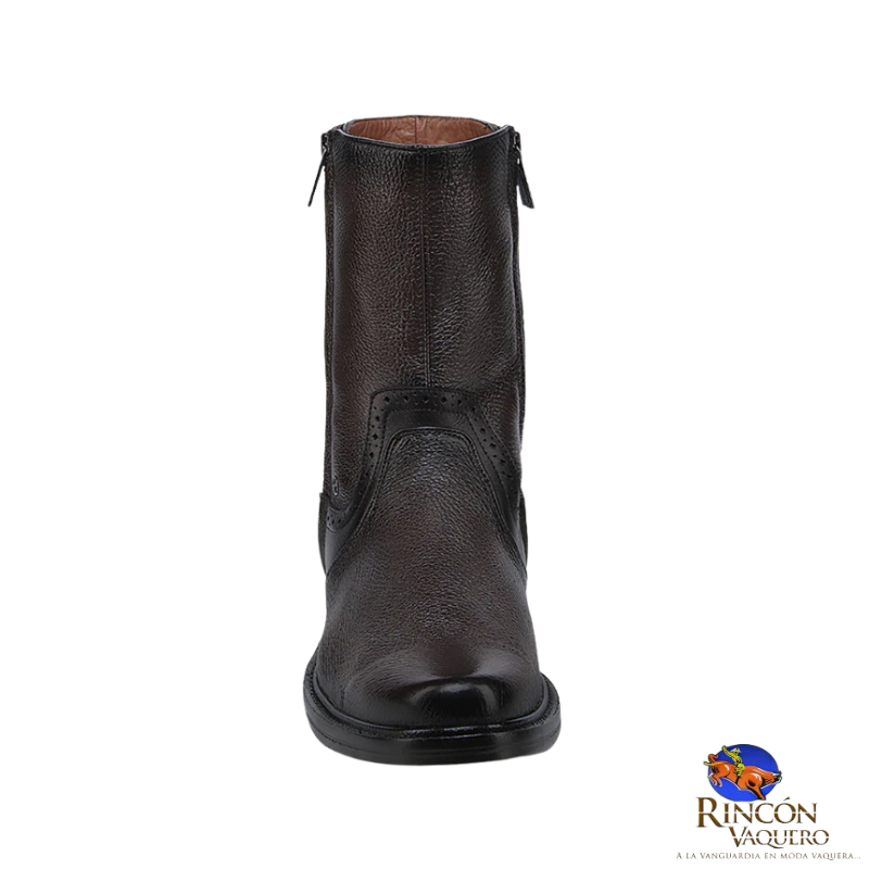 Bota de vestir en piel genuina de venado para caballero