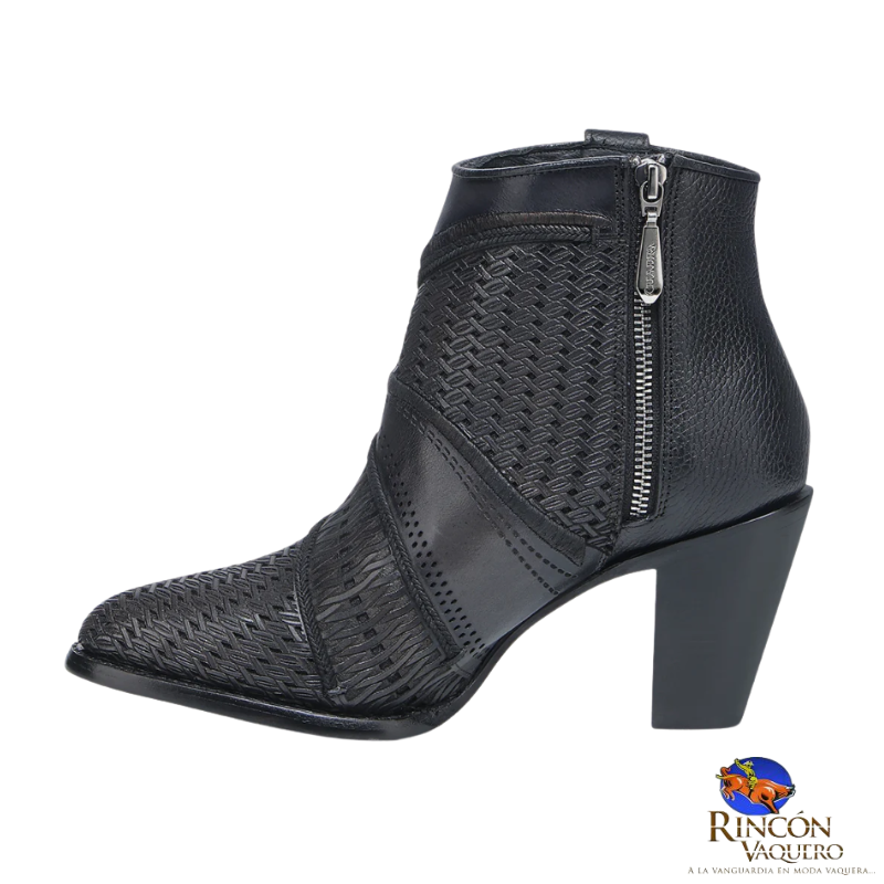 Botín casual en piel genuina para dama