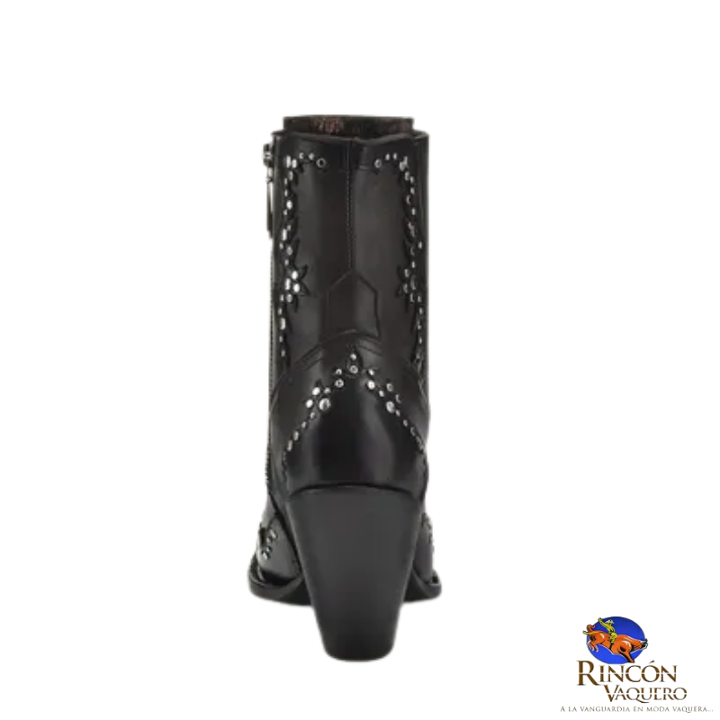 Botín  para dama en piel genuina de res