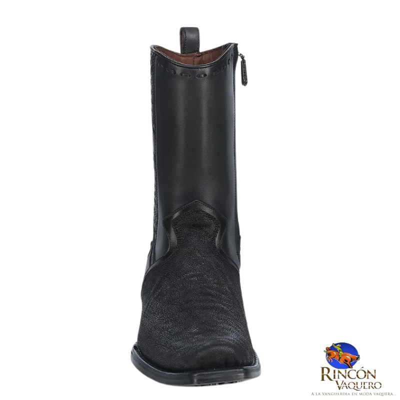 Bota fine western en piel genuina de elefante para caballero