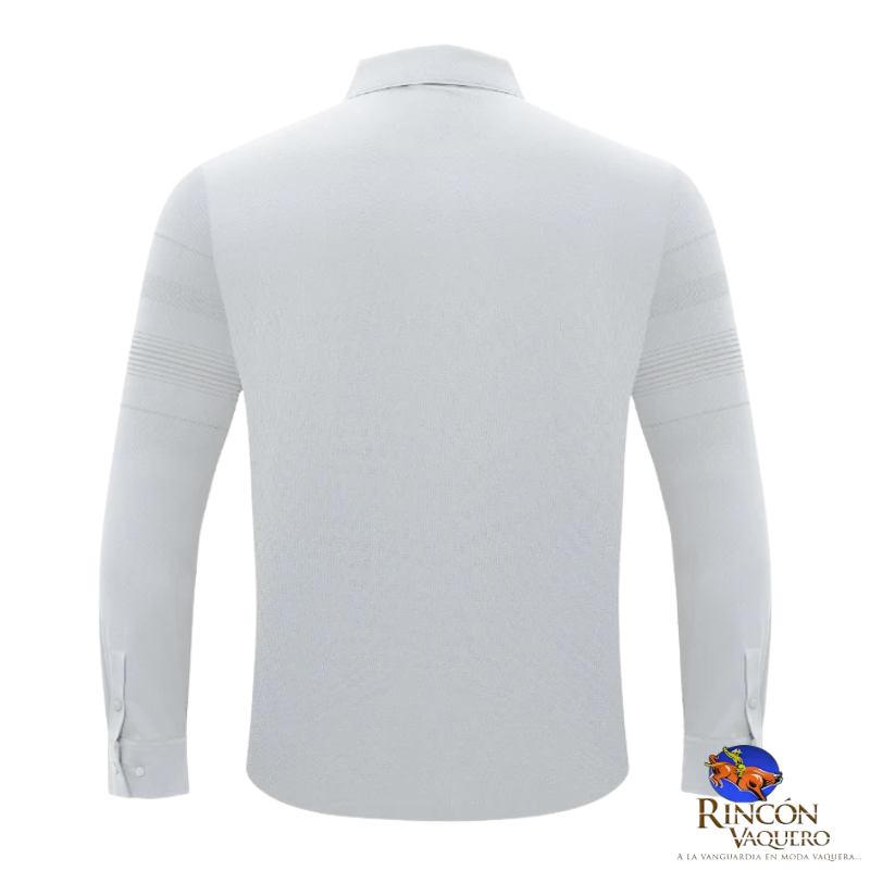 Camisa a cuadros Noble Knight con botones BLANCA