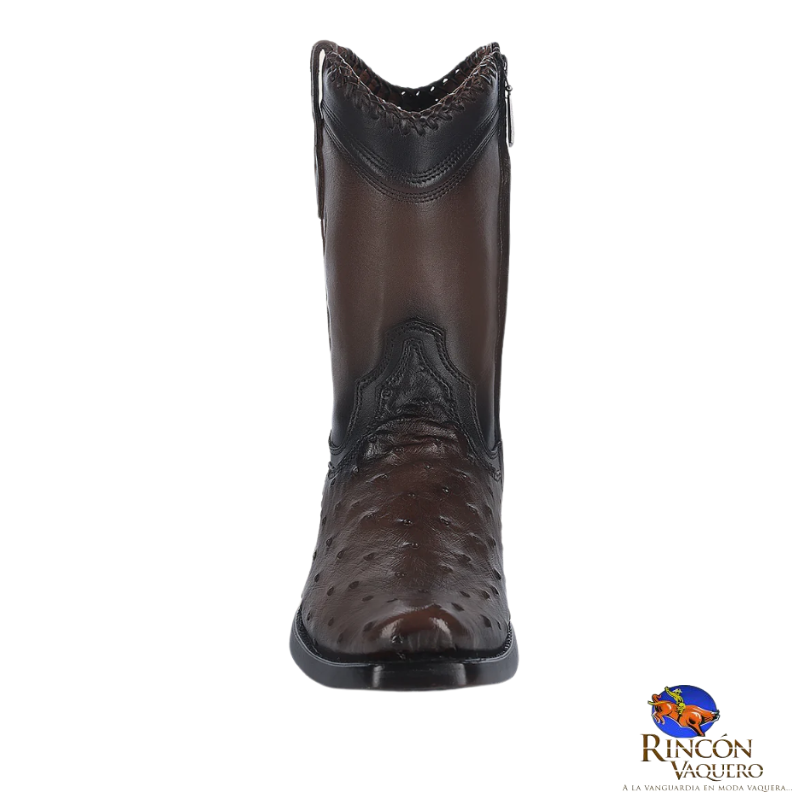 Bota casual en piel genuina de avestruz para caballero