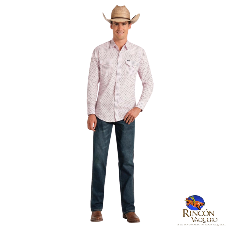 Camisa Vaquera Wrangler caballero Retro Slim Manga Larga 761