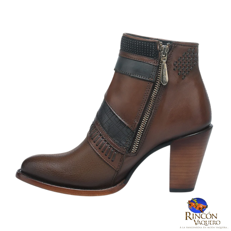 Botín tradicional para dama en piel genuina