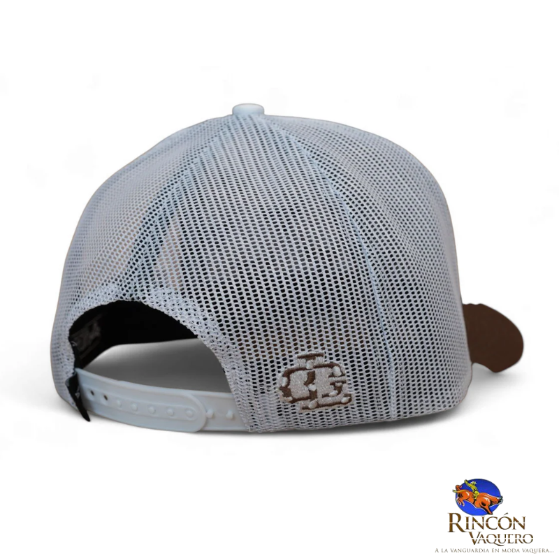 Gorra Lost Calf Cowhide White Brown