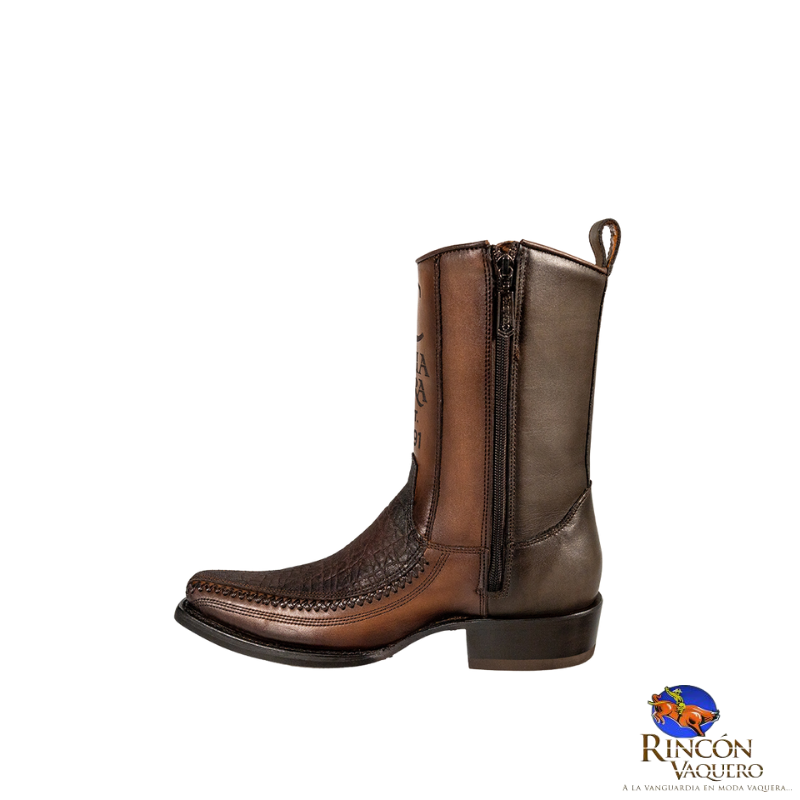 Bota casual en piel genuina de elefante para caballero