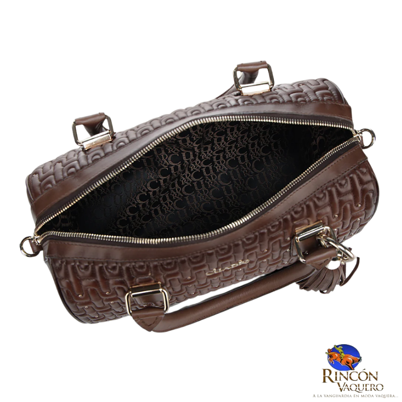 Bolso de hombro en piel genuina de cordero para dama