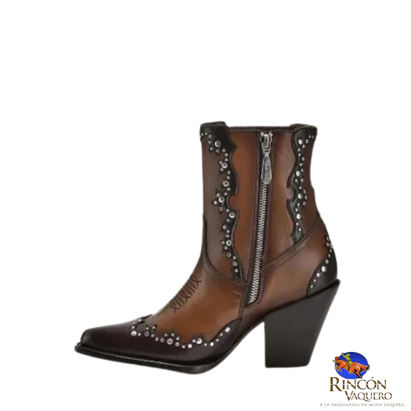 Botín para dama en piel genuina de res