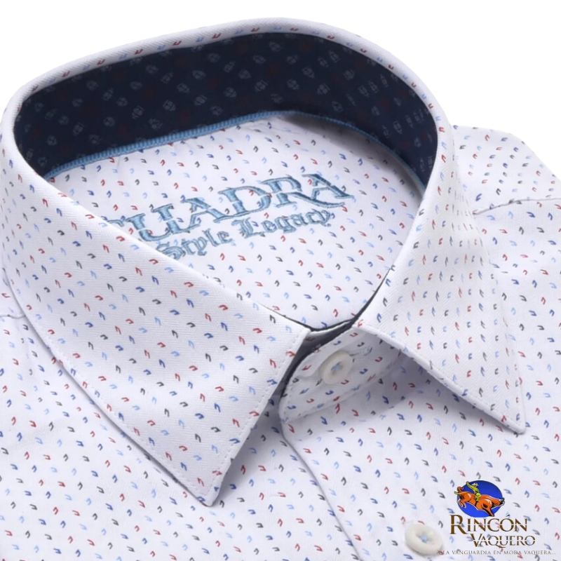 Camisa para caballero con estampado en color contrastante