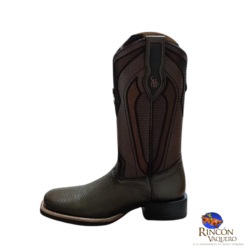 Bota para caballero en piel genuina de venado