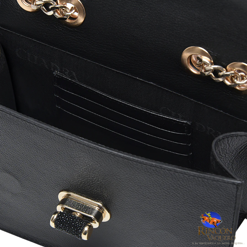 Crossbody en piel genuina de mantarraya