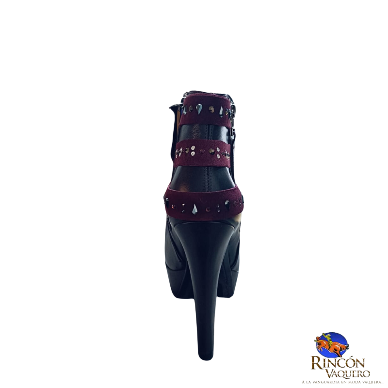 Bota para dama en piel genuina