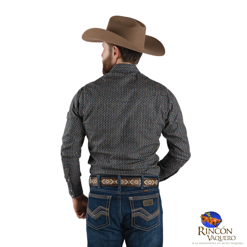 Camisa Wrangler caballero estampado 574