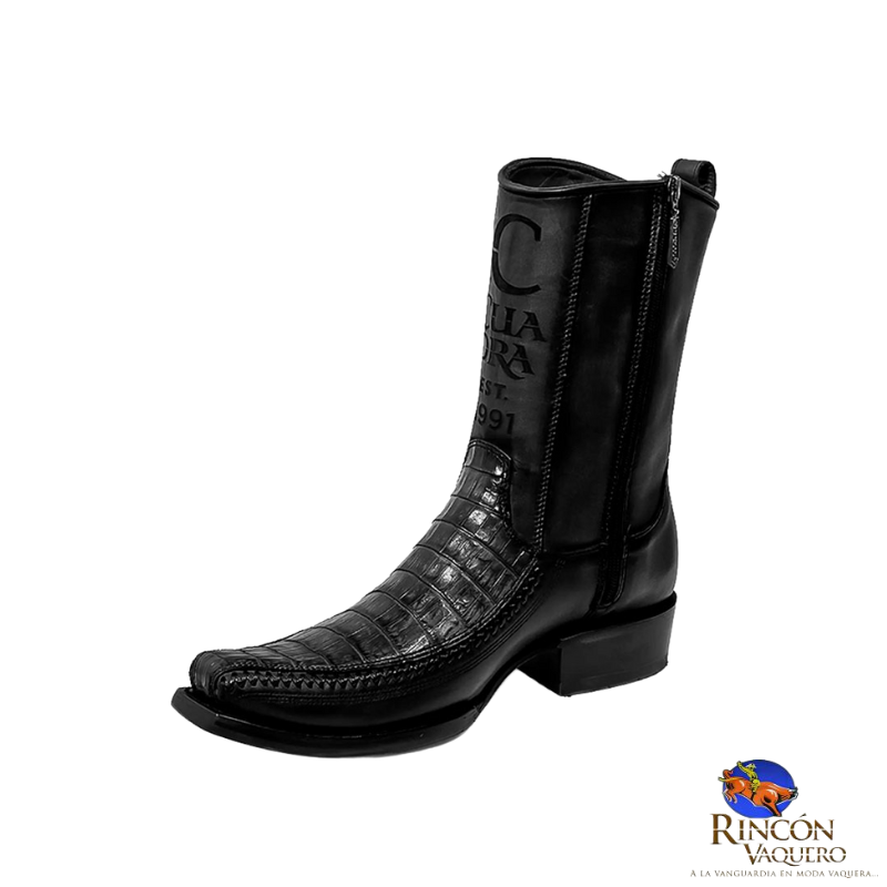 Bota casual en piel genuina de fuscus para caballero