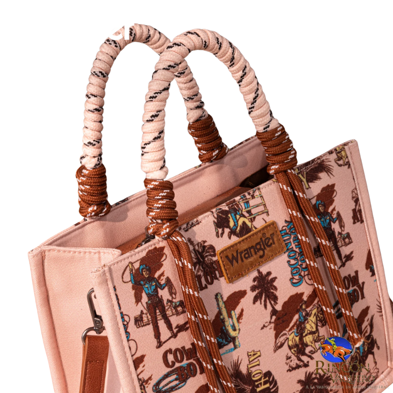 Bolsa Wrangler Cowboy Print Rosa