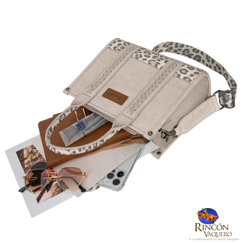 Bolsa Wrangler Animal Print Beige