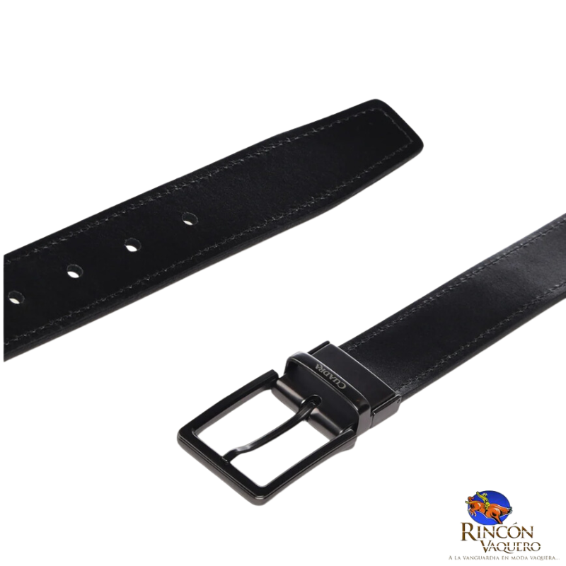 Cinto en piel genuina para caballero