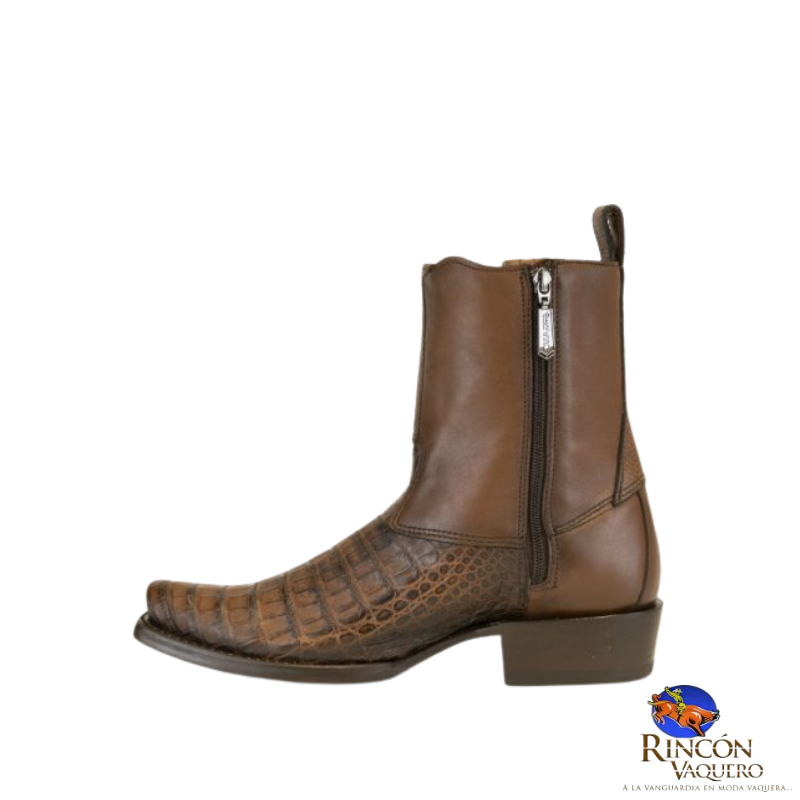 Botín urbano en piel genuina de fuscus para caballero