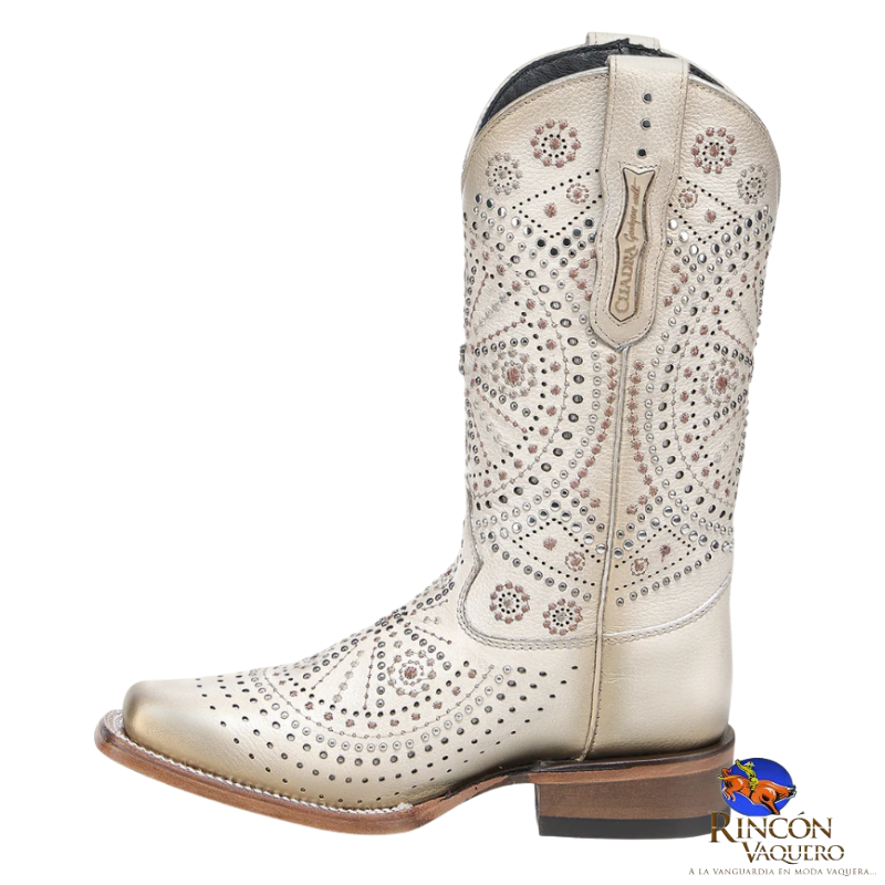 Bota rodeo en piel genuina para dama