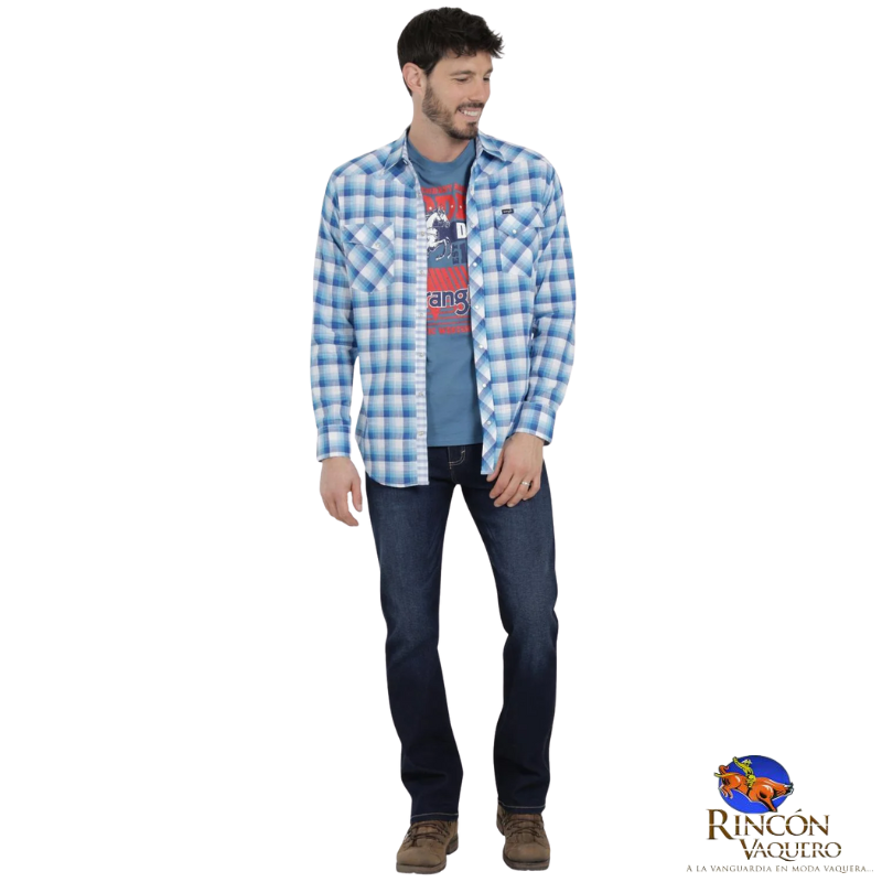 Camisa Vaquera Wrangler caballero Retro Slim Manga Larga 511