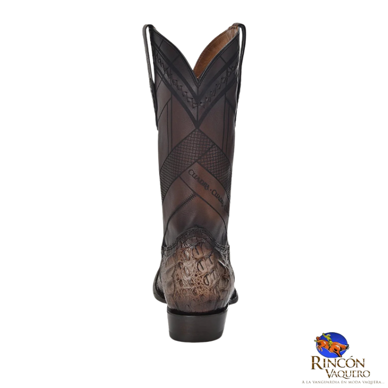 Bota para caballero en piel genuina de lomo Fuscus Chocolate