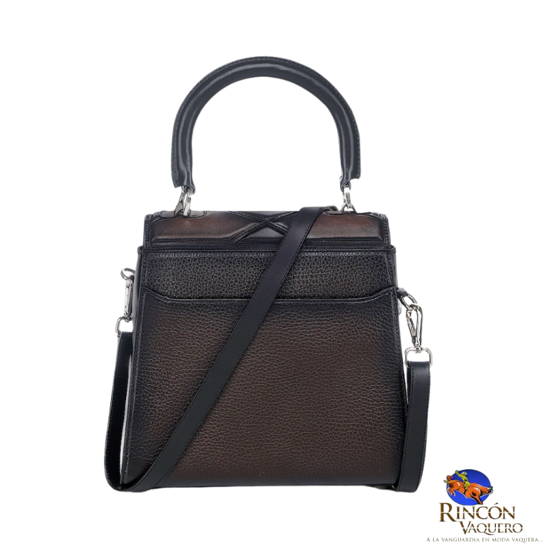Bolso de mano en piel genuina de mantarraya para dama