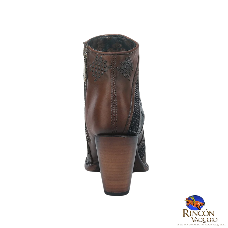 Botín tradicional para dama en piel genuina