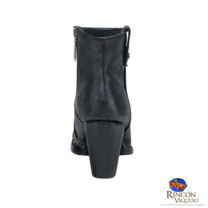 Botín casual en piel genuina para dama