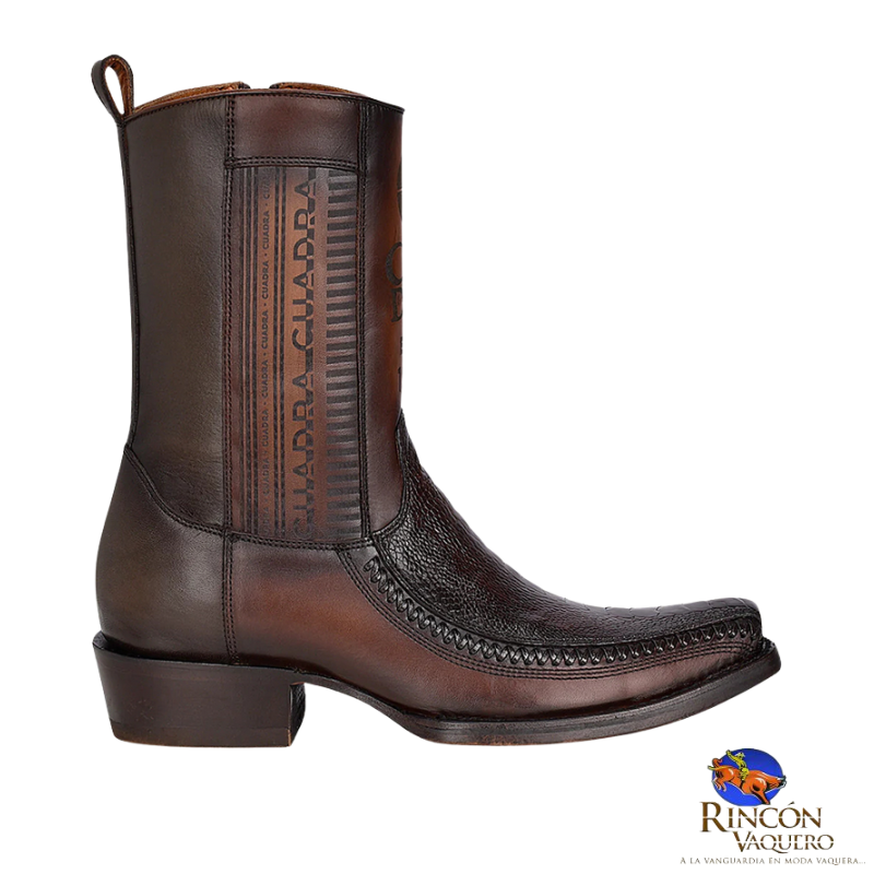 Bota casual en piel genuina de pata de avestruz para caballero