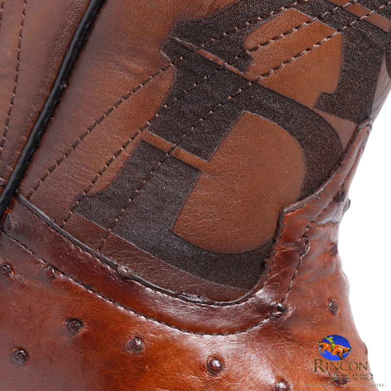 Bota para caballero en piel genuina de Avestruz