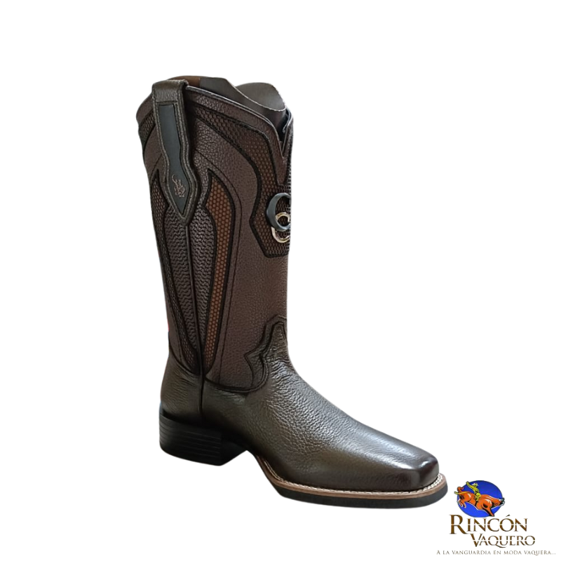 Bota para caballero en piel genuina de venado