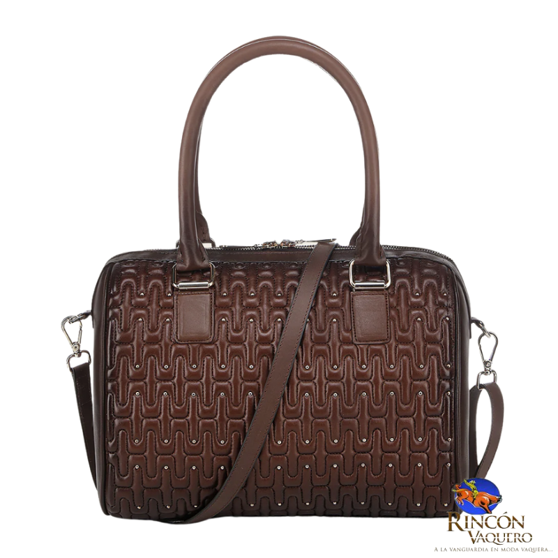 Bolso de hombro en piel genuina de cordero para dama