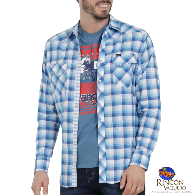 Camisa Vaquera Wrangler caballero Retro Slim Manga Larga 511
