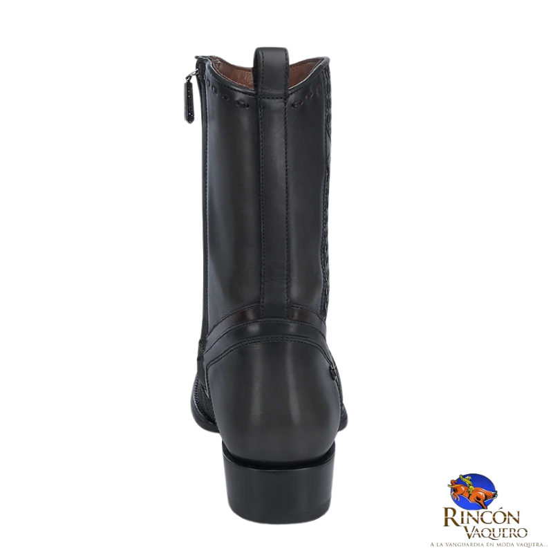 Bota fine western en piel genuina de elefante para caballero