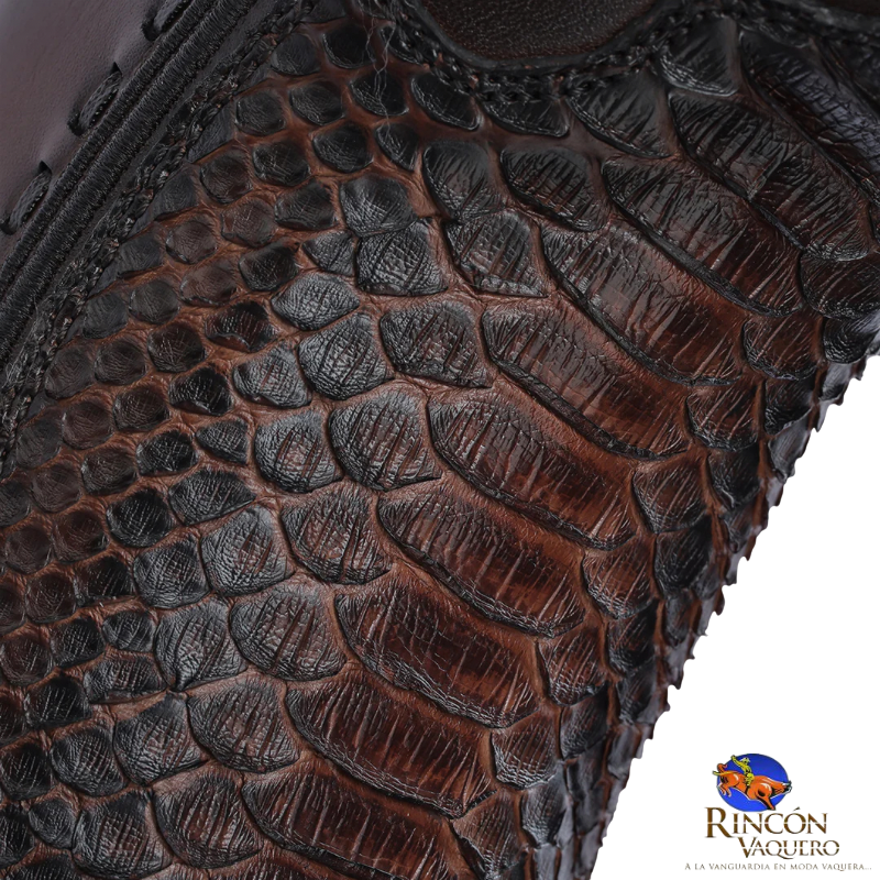 Bota tradicional en piel genuina de pitón para caballero