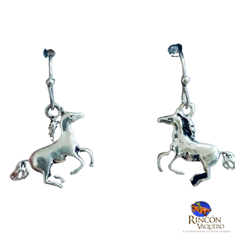 Aretes Horse Silver