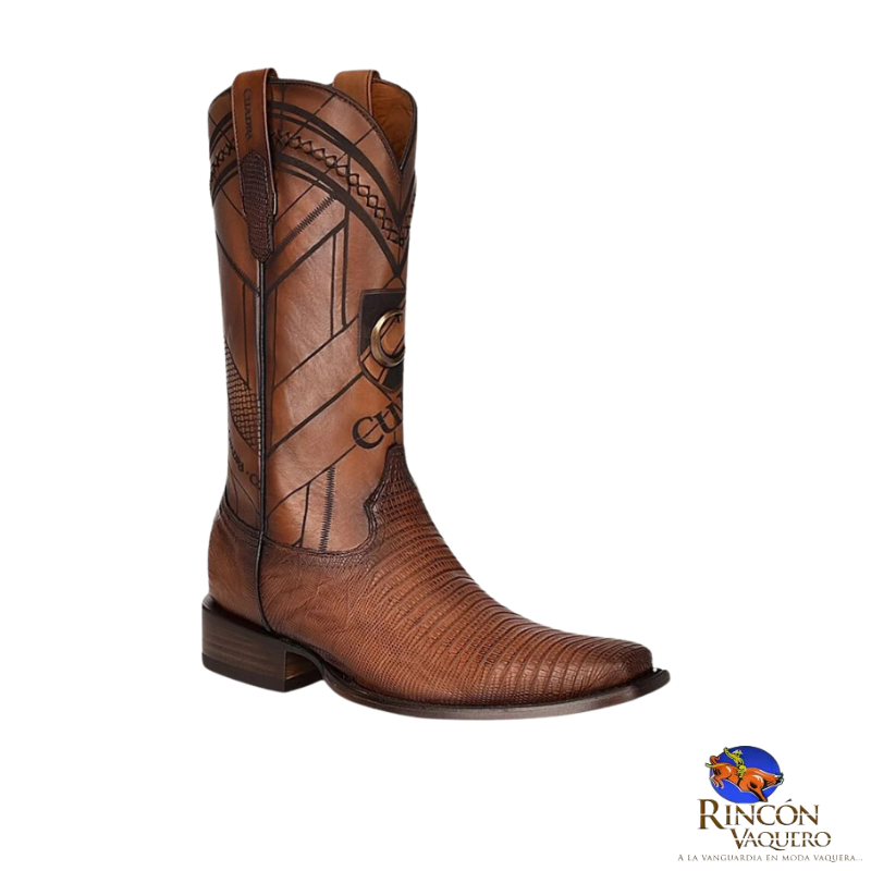 Bota para caballero en piel genuina de lagarto