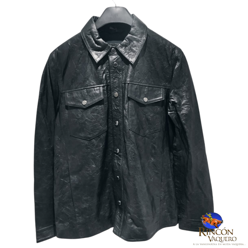 Camisola en piel genuina para caballero