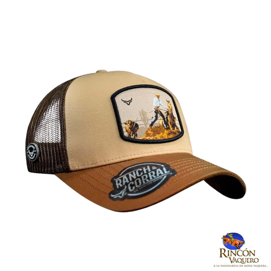 Gorra Ranch Corral Rodeo Lazo de Becerro
