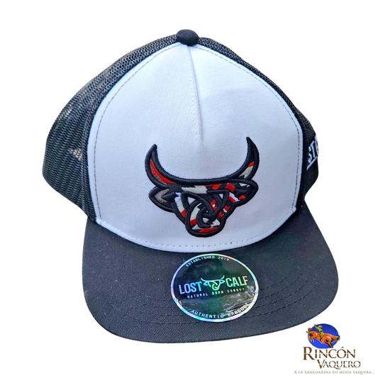 Gorra Lost Calf White Black Azteca