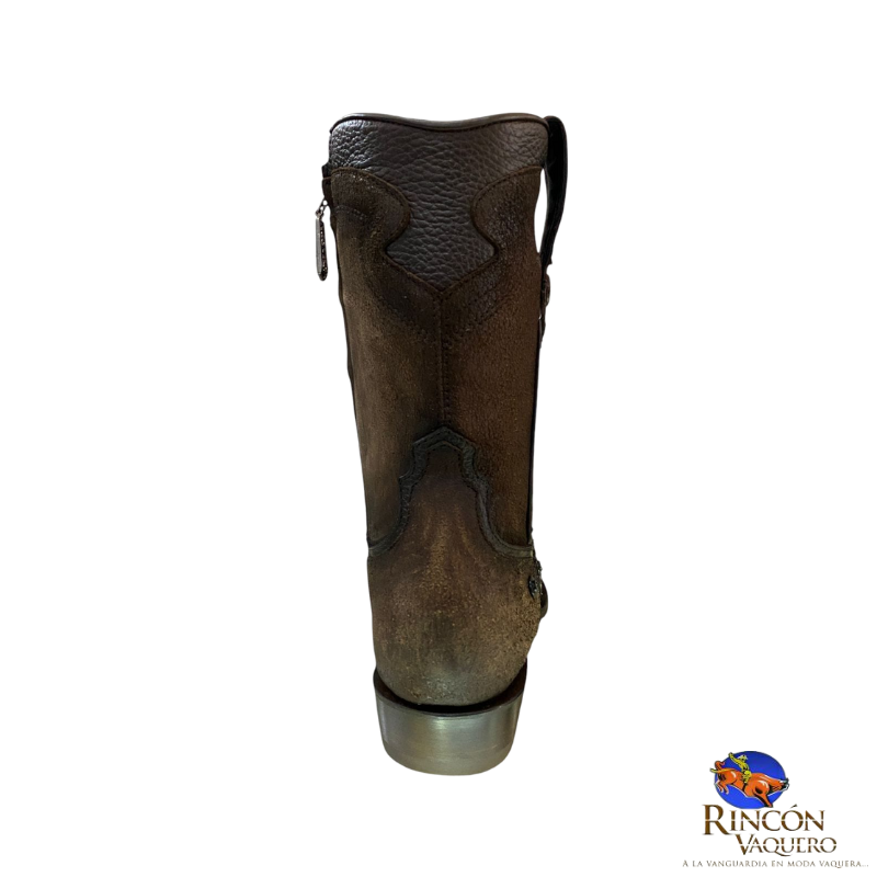 Bota urbana en piel genuina de pitón para caballero