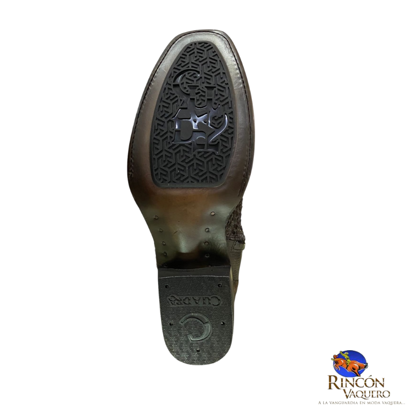 Bota urbana en piel genuina de pitón para caballero