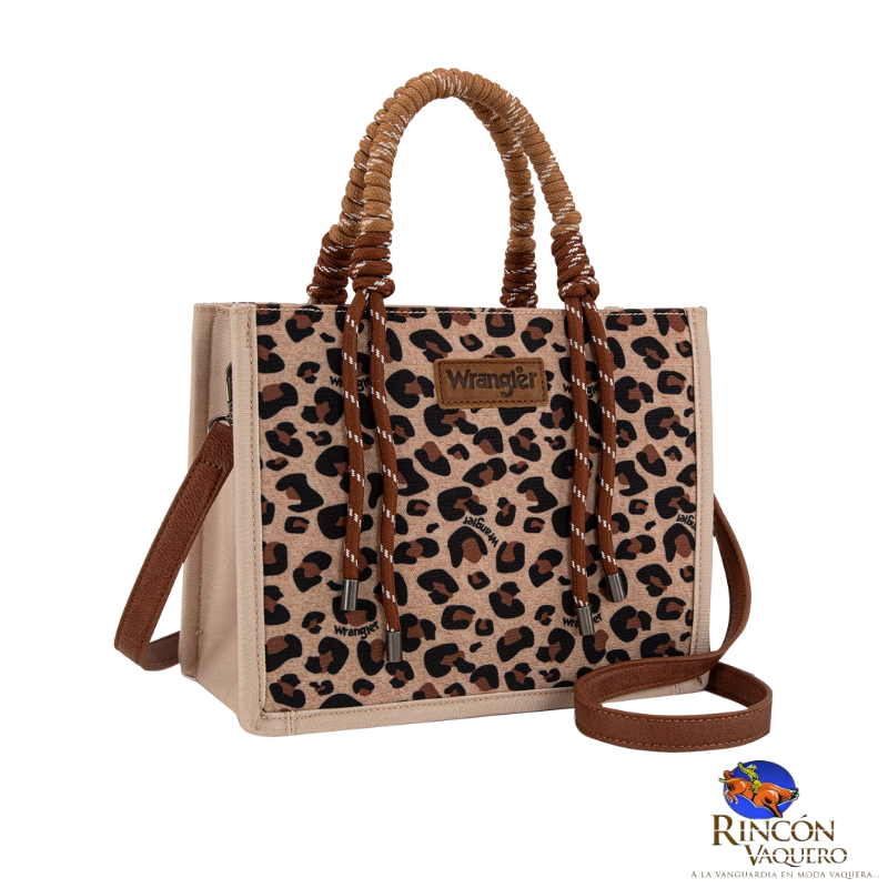 Bolsa Wrangler Animal Print Beige-Café