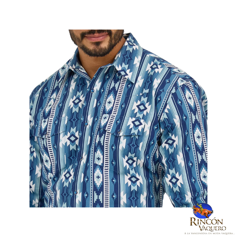 Camisa vaquera Wrangler caballero Checotah regular manga larga 911