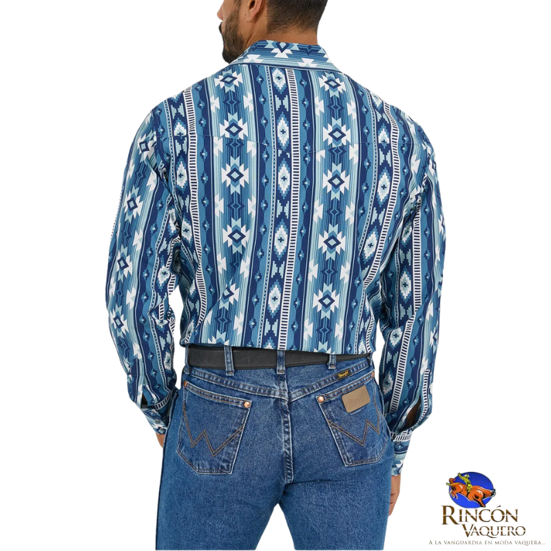Camisa vaquera Wrangler caballero Checotah regular manga larga 911
