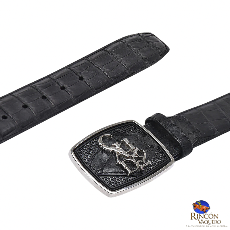 Cinto en piel genuina para caballero